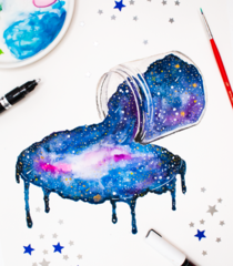 Spilled Galaxy Painting 