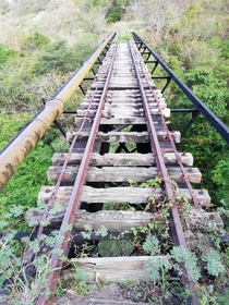 St Kitts abandoned railway used to transport sugar cane harvests 