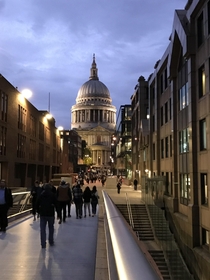 St Pauls Cathedral from Millennium Bridge London