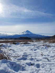 st Trip To Japan and Beautiful Weather at Mount Fuji Today Winter Season - Merry Xmas 