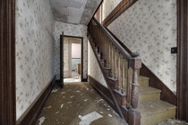 Staircase Inside an Abandoned Ontario Country Farm House 
