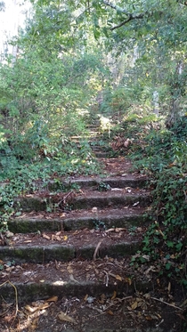 Stairway to the former site of a manor Spain