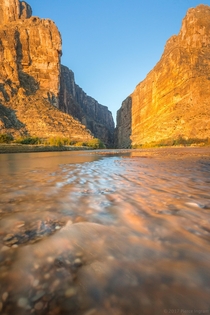 Standing in international waters during a spectacular sunrise - Santa Elena Canyon Big Bend National Park x