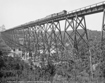 Steel viaduct over Des Moines River Iowa Chicago amp North Western Railway  by William Henry Jackson 