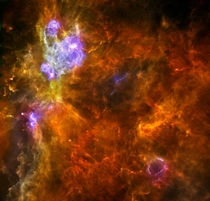 Stellar nursery W in the Perseus Arm 