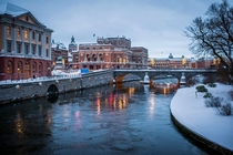 Stockholm Sweden - River Canal in Winter 