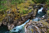 Stopped off at Lower Little Quilacum Falls while driving the Alberni Highway through British Columbia Canada 