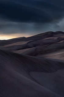 Storm brewing over the Great Sand Dunes if Colorado  X
