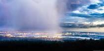 Storm cell moving through Vancouver BC 