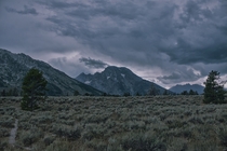 Storm rolling in at the Grand Tetons  OC