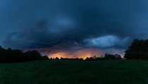 Storm rolling in over our Farm last night Lexington North Carolina  shot panoramic photo 