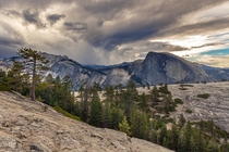 Stormy day over Half Dome amp Clouds Rest in Yosemite CA 