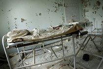 Stretcher left in the hospital in Pripyat Ukraine  x 