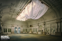 Stunning ballroom of the abandoned Paragon Hotel in Italy where time is starting to take its toll on the grandeur more in comments 