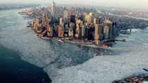Stunning pic of NYC surrounded by ice yesterday 