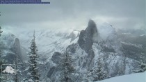 Stunning Webcam of Yosemites Half Dome from Sentinel Dome during February Winter Storm 