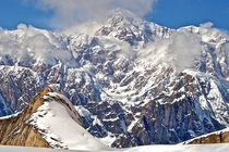 Summit of Denali not McKinley pictured from the Root Glacier in Denali National Park x 