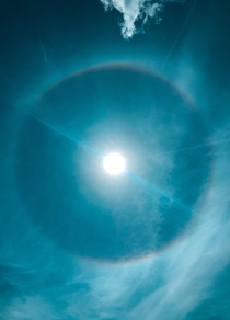 Sun Halo yesterday above a stone circle in Ireland perfect place to whiteness this phenomenon have a vid of the location but thatll violet the sub rules