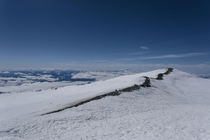 Sunny skies and clear views from the top of Mount Rainier WA 