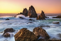 Sunrise at Camel Rock in Bermagui on the South Coast of New South Wales Australia 