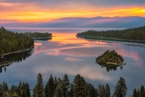 Sunrise at Lake Tahoe Emerald Bay State Park California 