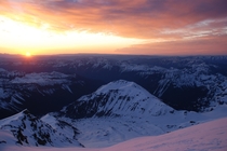 Sunrise from Mt Rainier WA 