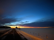 Sunrise in late winter Red Deer Alberta