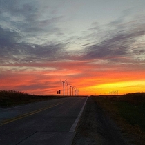Sunrise in rural Iowa