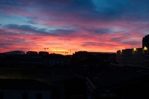 Sunrise over Bordeaux France last week 