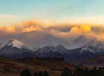 Sunrise Touching the Clouds over some of NZs Southern Alps 