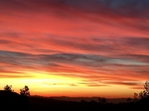 Sunset as viewed from the foothills above Los Angeles  x  