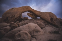 Sunset at Arch Rock in Joshua Tree National Park 