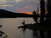 Sunset at Bass Lake California 