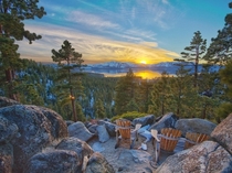 Sunset at Lake Tahoe CaliforniaNevada 