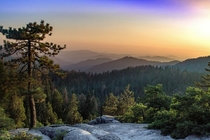 Sunset at Sequoia National Park California 