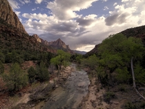 Sunset at Zion valley 