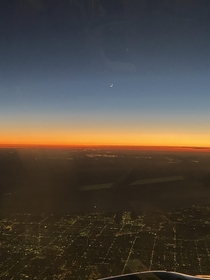 Sunset from Ontario CA airport takeoff