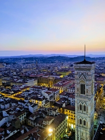 Sunset in Florence top of the Duomo