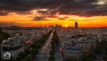 Sunset in Paris France 