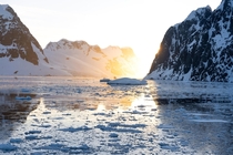 Sunset in the Lemaire Channel Antarctica 