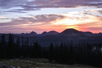 Sunset in the Uinta Mountains Utah OC x
