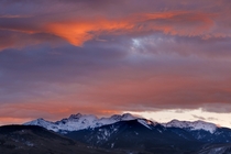 Sunset mimicking the mountains below Colorado 