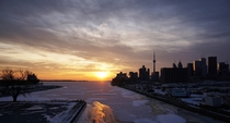 Sunset of Icy Toronto 