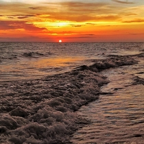 Sunset on a beach in Sarasota FL 