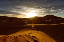 Sunset on the Moroccan Sahara 