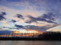 sunset on the Ohio River ShawneetownIL OC x