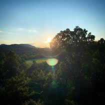 Sunset over Appalachian Mountains in Murphy North Carolina 