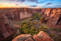 Sunset over Canyon de Chelly Arizona  Photographed by Michael Wilson