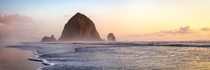 Sunset over Haystack Rock Cannon Beach OR 