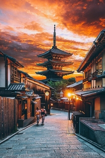 Sunset over Kyoto Japan  Photo by Jacob Riglin
